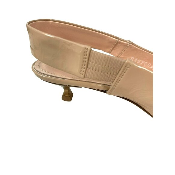 AGL Lenor Nude Pointed Toe Slingback Kitten Heel Shoes NEW Sz 37 / US 7 - Picture 6 of 10